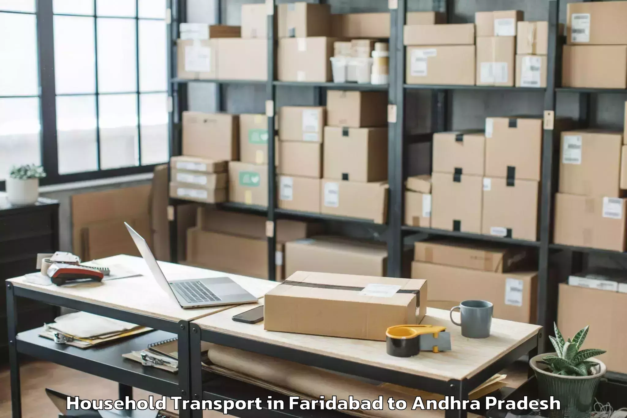 Reliable Faridabad to Amaravati Household Transport